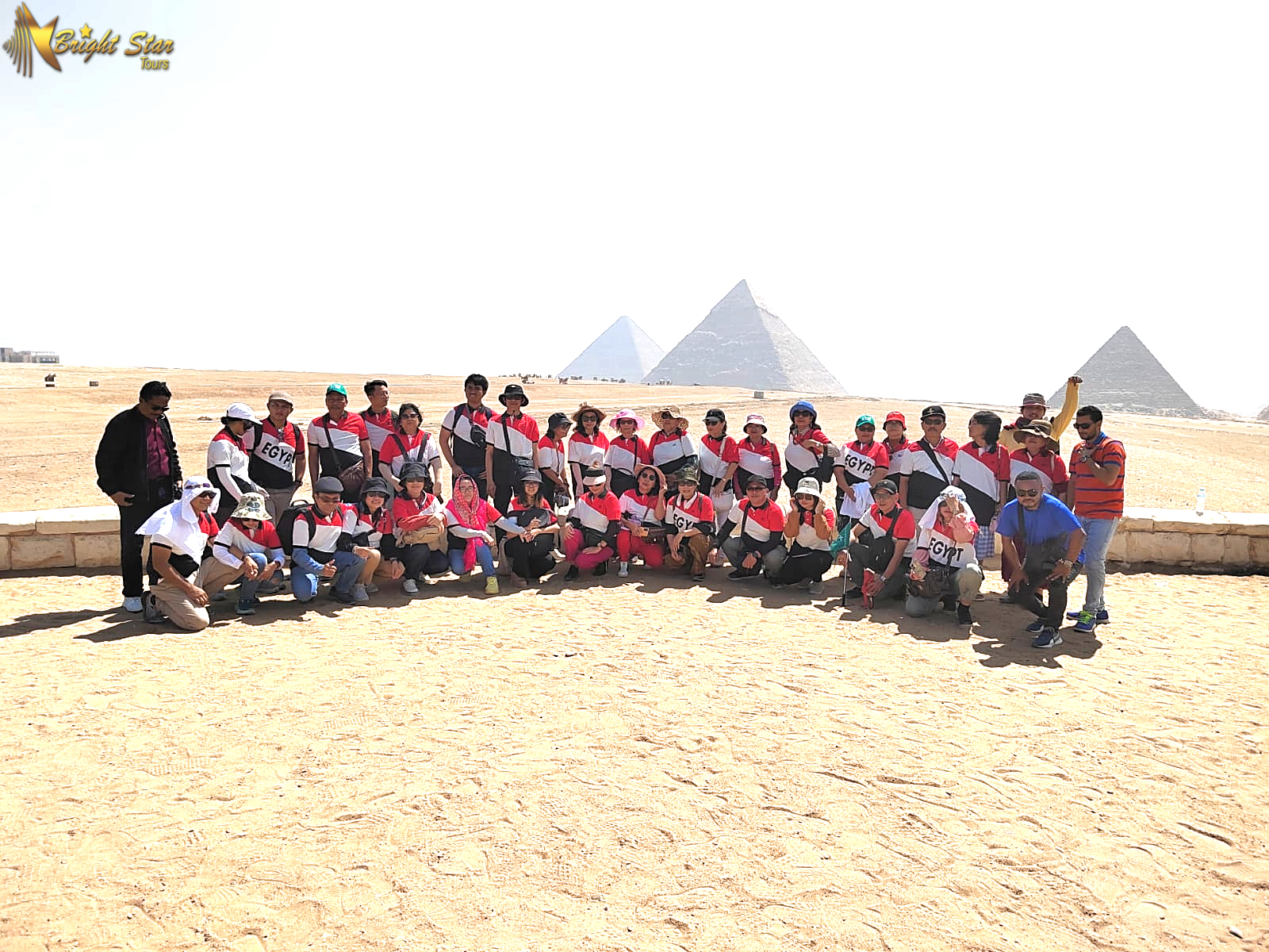 Asians  Group at the Pyramids